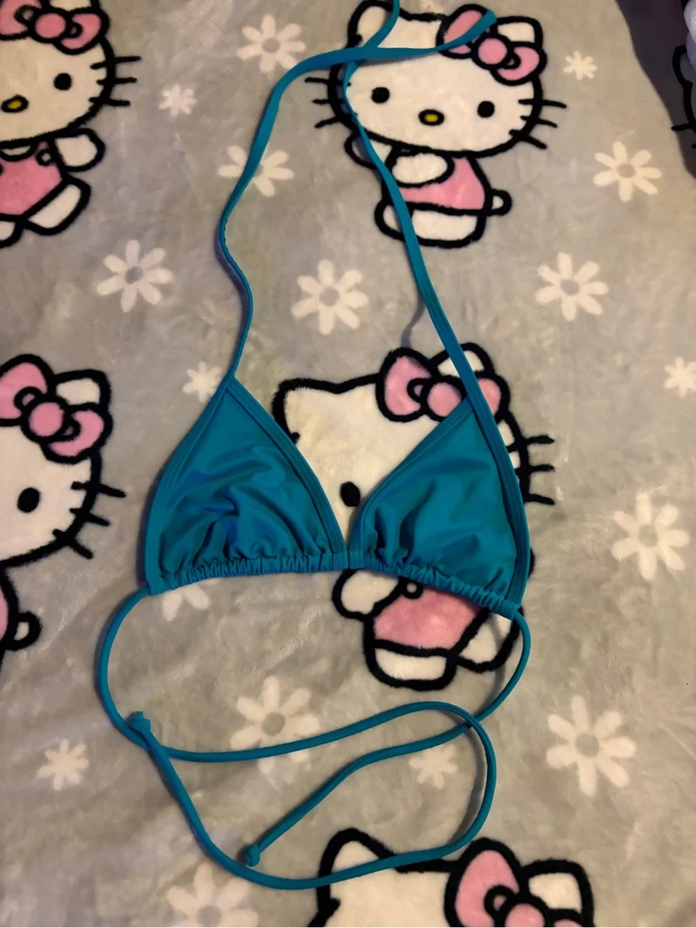 Victoria's Secret Teal Triangle Bikini Top